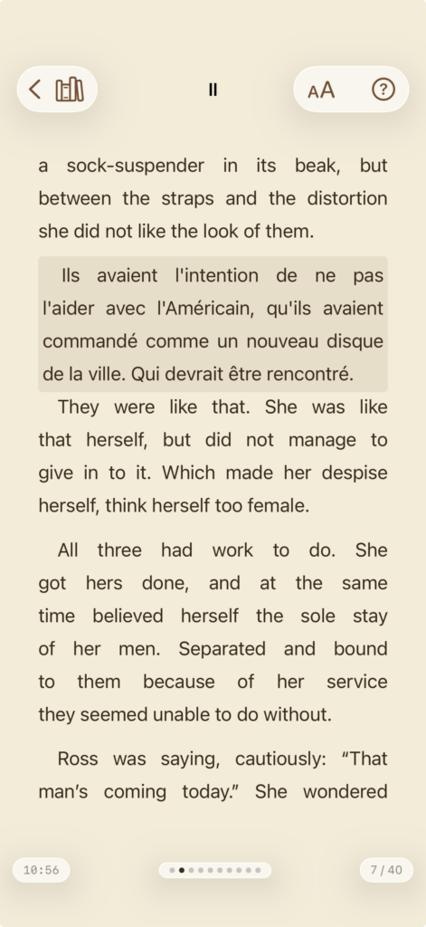 Translation feature on the iPhone